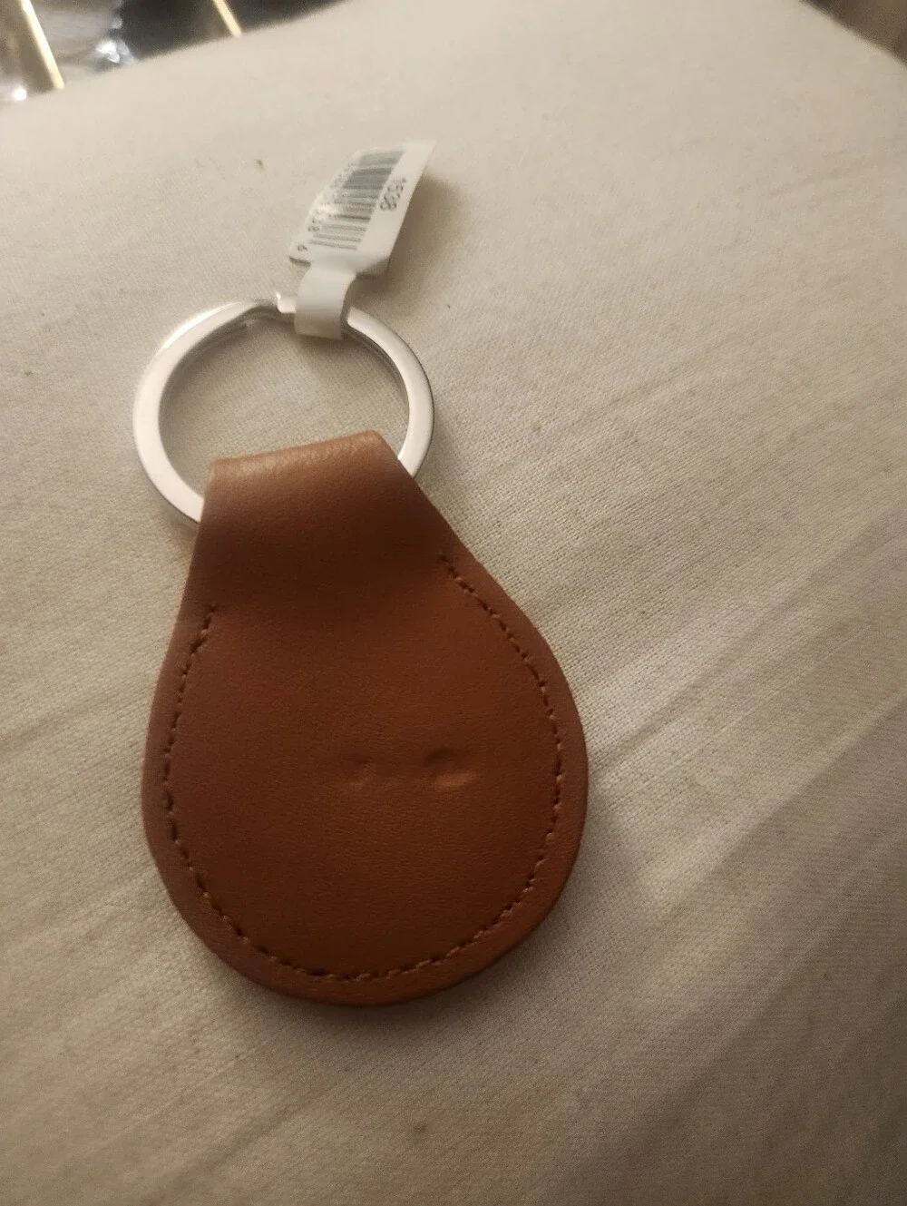 Texas Lone Star State Leather Keychain - Brown